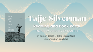 Poster for 1/19 Reading and Book Party with Taije Silverman at the Kelly Writers House