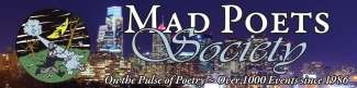 An event banner showing the Philadelphia skyline twinkling at night. Superimposed over the landscape is an illustration of a poet in colonial-era dress chasing scattered pages beneath a smilling crescent moon. 