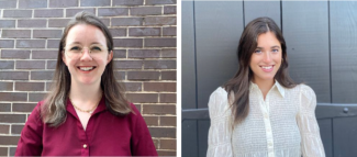 Headshots of Carolyn Grace (left) and Kolby Kaller (right)