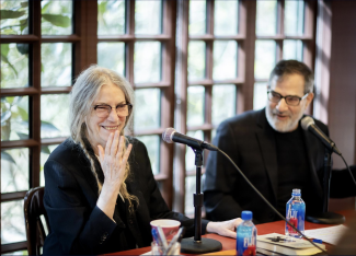 Patti Smith and Al Filreis in conversation at the Kelly Writers House