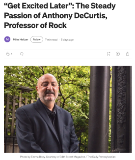 Image of Medium article on Anthony DeCurtis